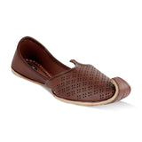 Stylish Brown Leather Noke Jutti