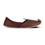 Stylish Brown Leather Noke Jutti