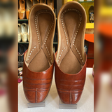 Handmade Plain Leather Jutti for Women