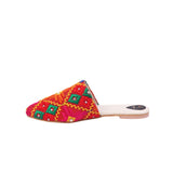 Phulkari Work Multi Colored Mule