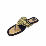 Black Embroidered Chappal