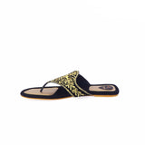 Black Embroidered Chappal