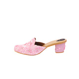 Pink Handcrafted Heels Mule