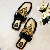 Black Embroidered Chappal