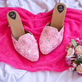 Pink Handcrafted Heels Mule