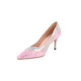 Pinks Stylish Heel With Silver Stones