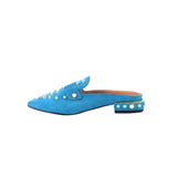 Trendy Beads Handmade Blue Mule