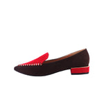 Walk Like a Stunner Brown Maroon Flat Shoes