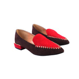 Walk Like a Stunner Brown Maroon Flat Shoes