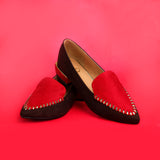 Walk Like a Stunner Brown Maroon Flat Shoes